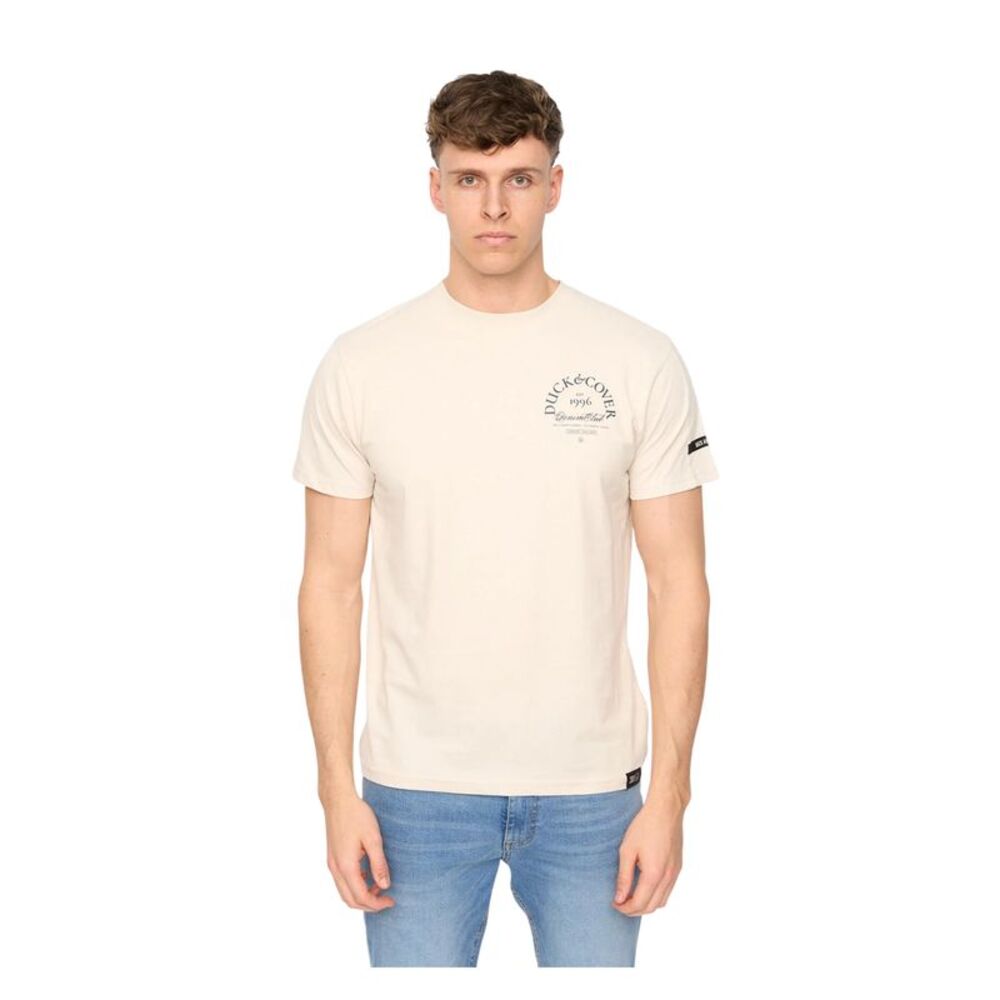 Duck and Cover Mens Sudbury T-Shirt / Light Stone